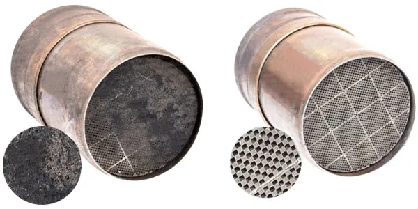 DPF pre i posle čišćenja DPF pre i posle čišćenja